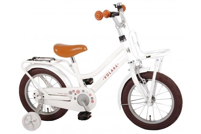 Volare Liberty Meisjesfiets 14 Inch 23, 5 Cm Meisjes Terugtraprem Wit