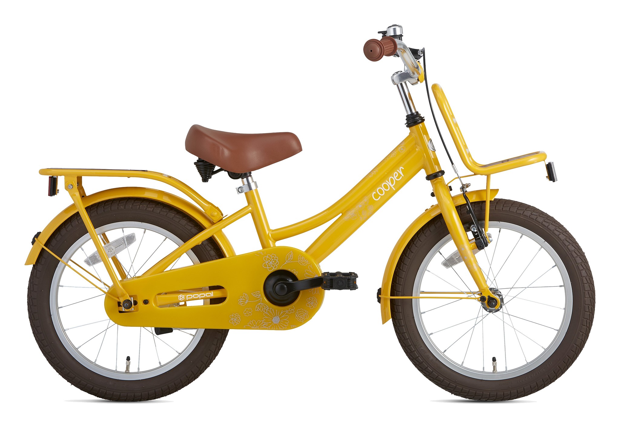 Supersuper Kinderfiets Cooper Bamboo 16 inch Geel