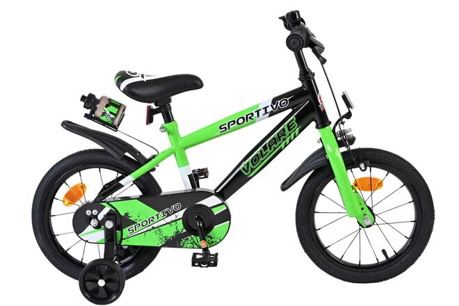 Volare Sportivo Kinderfiets Jongens 14 inch Groen Zwart 2025