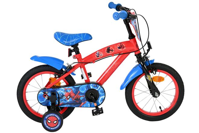 Spider-Man Kinderfiets Jongens 14 inch Blauw/Rood Twee handremmen 2025 Spider-Man Kinderfiets Jongens 14 inch Blauw/Rood Twee handremmen 2025
