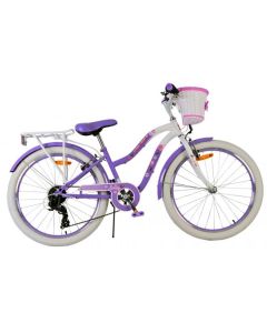 Volare Kinderfiets Lovely 24 inch paars 7-speed