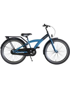 Kinderfiets 24 inch Kyoso X-Rider met remnaaf donkerblauw/aqua