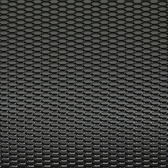 Racegaas aluminium zwart honingraat 12x6mm 125x25cm