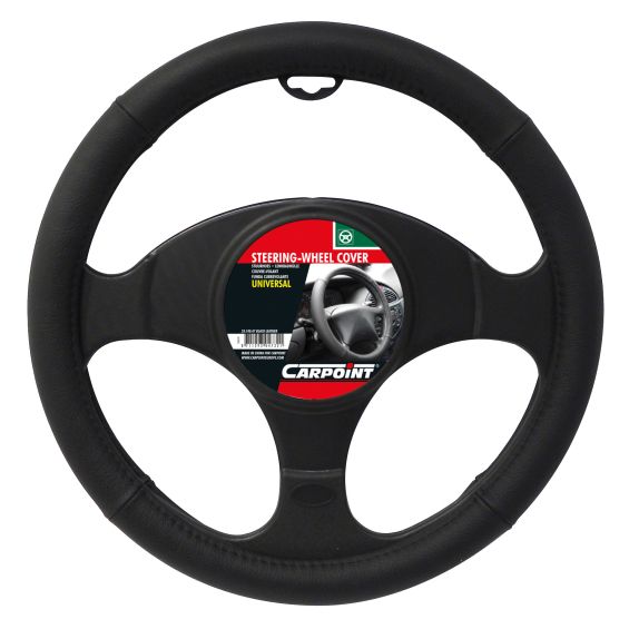 Carpoint Stuurhoes Leer zwart Ø 37-39cm Carpoint Stuurhoes Leer zwart Ø 37-39cm