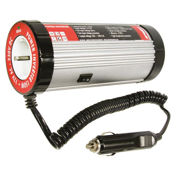 Carpoint Omvormer 12V > 230V 150Watt Rond