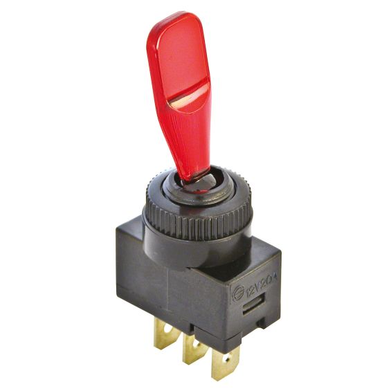 Carpoint Schakelaar On/Off 12V 20A rood