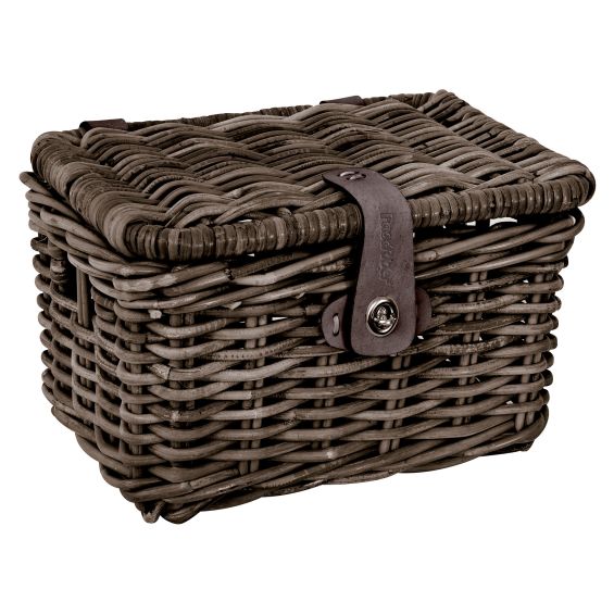 FastRider Fietsmand Junior bruin met klep