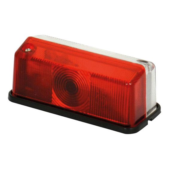 Carpoint Breedtelicht rood/wit 12V rechthoek Carpoint Breedtelicht rood/wit 12V rechthoek