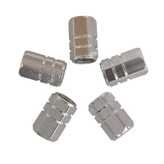 Carpoint Ventieldopjes 5st zuiger zilver Carpoint Ventieldopjes 5st zuiger zilver