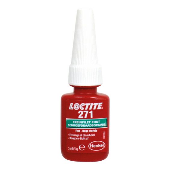 Loctite 271 borgmlddel hoog 5 ml Rood Loctite 271 borgmlddel hoog 5 ml Rood
