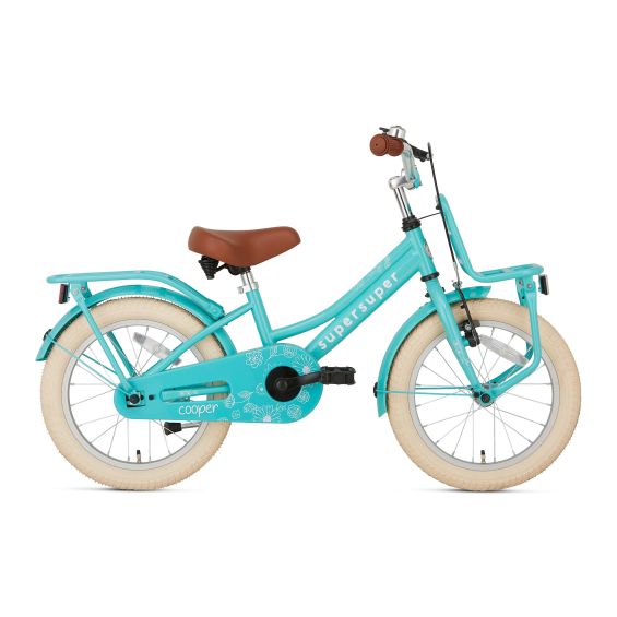 Supersuper Kinderfiets Cooper 16 inch Turquoise Supersuper Kinderfiets Cooper 16 inch Turquoise