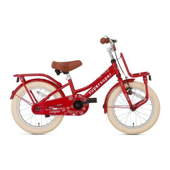 Supersuper Kinderfiets Cooper 16 inch Rood Supersuper Kinderfiets Cooper 16 inch Rood