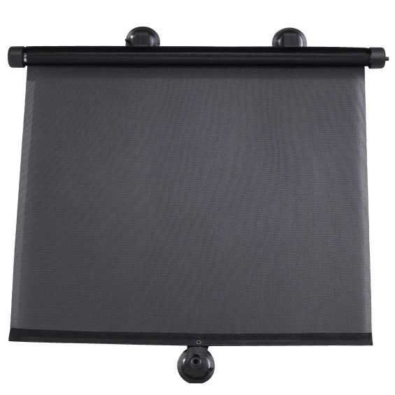 Carpoint Rolgordijnen zijruit recht zwart 45cm