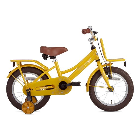 Supersuper Kinderfiets Cooper Bamboo 14 inch Geel Supersuper Kinderfiets Cooper Bamboo 14 inch Geel