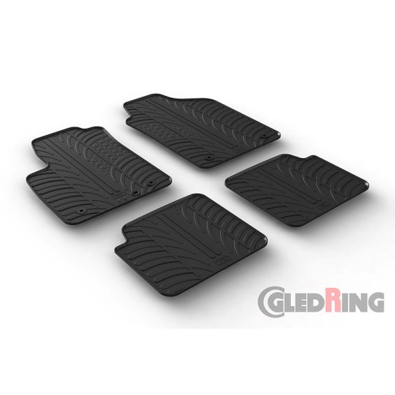 Gledring Rubbermatten passend voor Fiat 500 2013-2019 & 2019- (T profiel 4-delig) Gledring Rubbermatten passend voor Fiat 500 2013-2019 & 2019- (T profiel 4-delig)