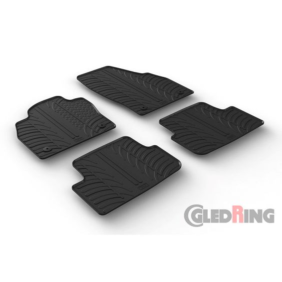 Gledring Rubbermatten passend voor Volkswagen Polo VI 2017- (T profiel 4-delig + montageclips) Gledring Rubbermatten passend voor Volkswagen Polo VI 2017- (T profiel 4-delig + montageclips)