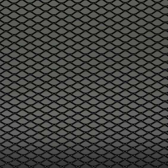 Racegaas aluminium zwart ruitdesign 16x8mm 125x25cm