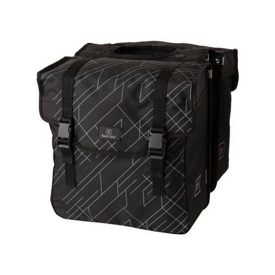 FastRider Dex Dubbele fietstas basics zwart FastRider Dex Dubbele fietstas basics zwart