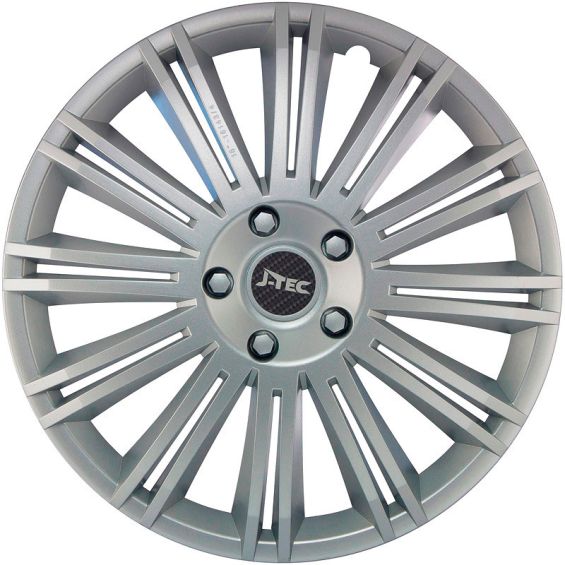 J-Tec 4-Delige Wieldoppenset Discovery 15-inch zilver