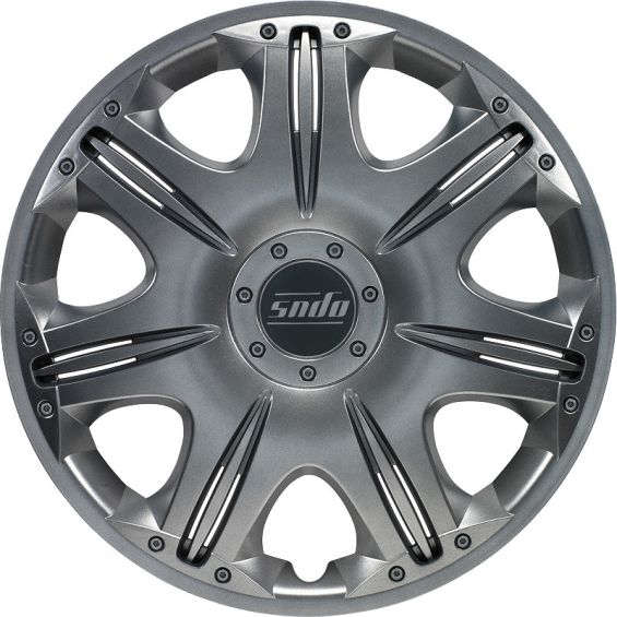 AutoStyle 4-Delige Wieldoppenset Opus 16-inch zilver