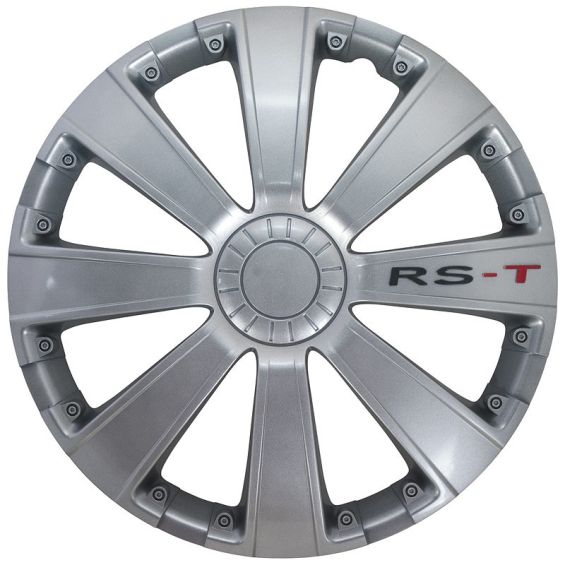 AutoStyle 4-Delige Wieldoppenset RS-T 15-inch zilver AutoStyle 4-Delige Wieldoppenset RS-T 15-inch zilver