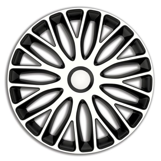 AutoStyle 4-Delige Wieldoppenset Mugello 16-inch wit/zwart AutoStyle 4-Delige Wieldoppenset Mugello 16-inch wit/zwart