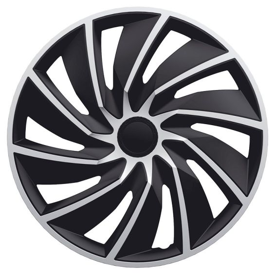 AutoStyle 4-Delige Wieldoppenset Turbo 16-inch zilver/zwart
