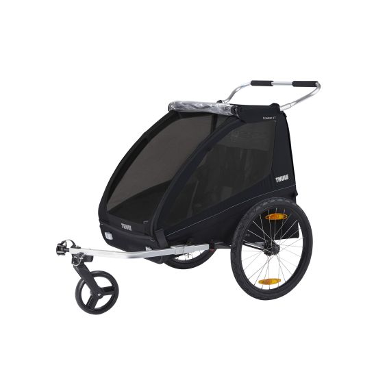 Thule coaster 2 xt bike trailer+stroll Zwart Thule coaster 2 xt bike trailer+stroll Zwart