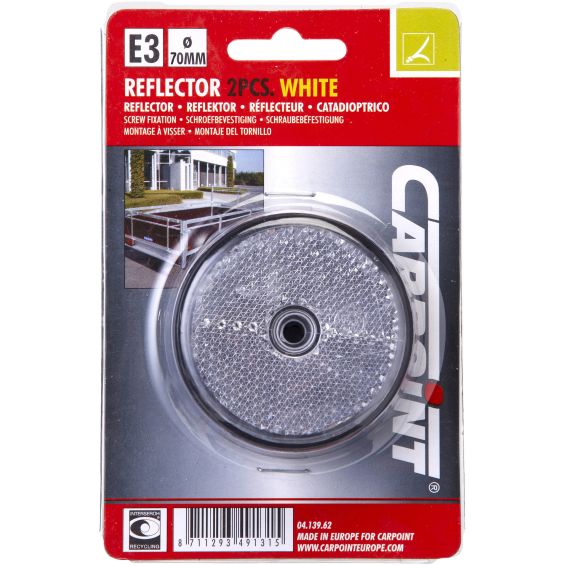 Carpoint Reflector Rond Wit Carpoint Reflector Rond Wit