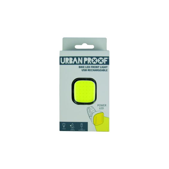 Urban Proof LED fiets voorlicht vierkant -USB oplaadbaar
