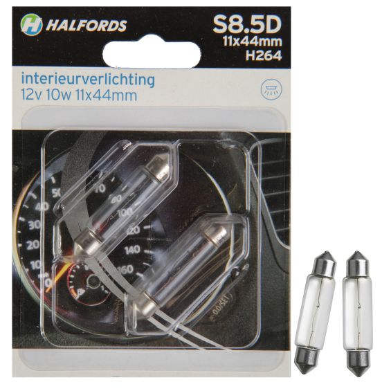 Halfords Autolampen S8.5D 11x44mm Halfords Autolampen S8.5D 11x44mm