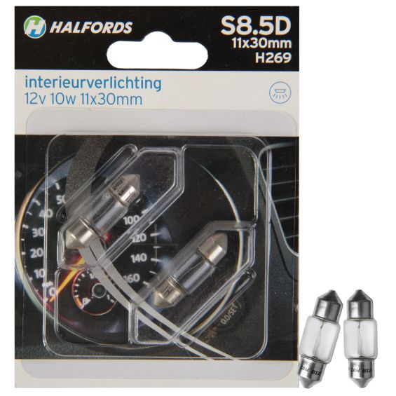 Halfords Autolampen S8.5D 11x30mm