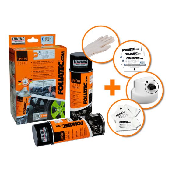 Foliatec Spray Film (Spuitfolie) Set gunmetal grijs metallic mat 2x400ml Foliatec Spray Film (Spuitfolie) Set gunmetal grijs metallic mat 2x400ml