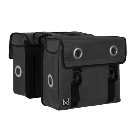 Willex Dubbele Bisonyl Tas 40 liter Zwart