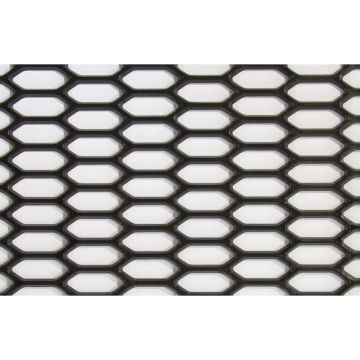 Kunststof Racegaas PP zwart HEX 30x11mm 150x30cm