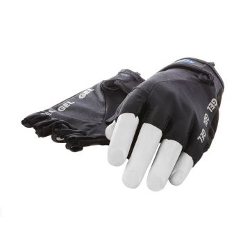 MIRAGE Lycra handschoen met gelpads maat L zwart/zwart