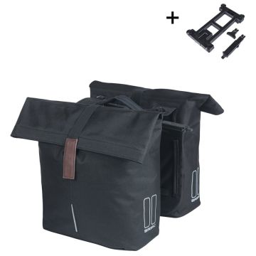BASIL Dubbele fietstas City MIK 32 liter zwart
