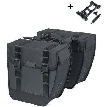 BASIL Dubbele fietstas Tour Waterproof MIK 28 liter 14 x 29 x 30 cm zwart