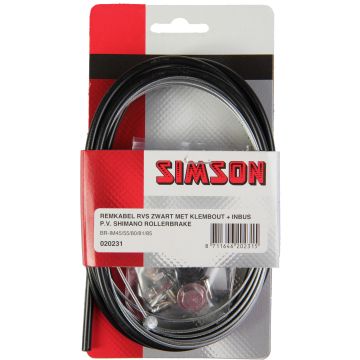 Simson Remkabelset Shimano Rollerbrake RVS zwart