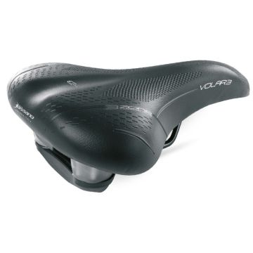Selle bassano Fietszadel Selle Bassano Volare XXL BigCity met elastomeer demping zwart