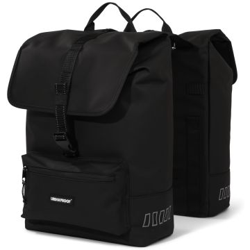 URBAN PROOF Gerecyclede dubbele fietstas Cargo 38 liter 30 x 15 x 42 cm zwart