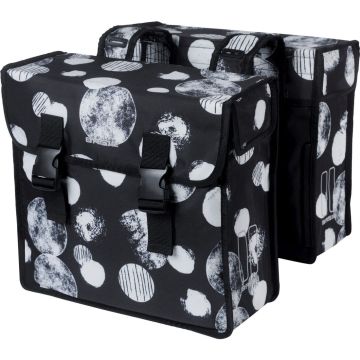 BASIL Dubbele fietstas Mara XL Sphere 35 liter 14 x 36 x 44 cm zwart/grijs