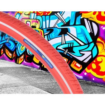 Dutch perfect Buitenband 28 x 1.40" / 40-622mm anti-lek rood met reflectie