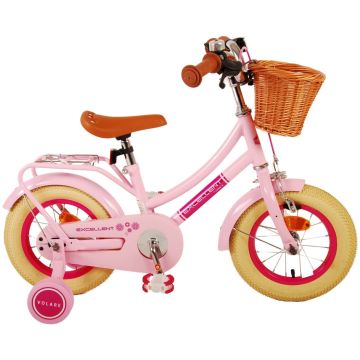 Volare Kinderfiets Excellent 12 inch Roze met mandje