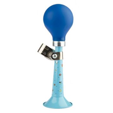 Pexkids Fietstoeter recht Rocket blauw met blauwe bol