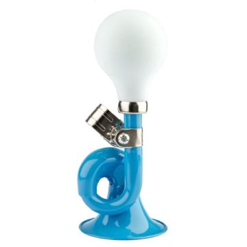 Pexkids Fietstoeter krul blauw met witte bol