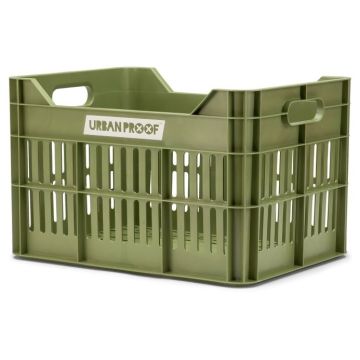 URBAN PROOF Gerecyclede fietskrat Click 30 liter olijf groen