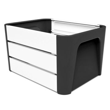 MIRAGE Fietskrat 'Klik 'n Krat' zwart-wit 24 liter