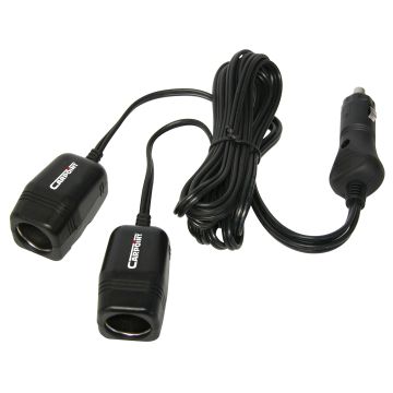 Carpoint dubbele verlengkabel 12V