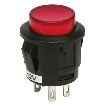 Carpoint Drukschakelaar 12V 20A rood